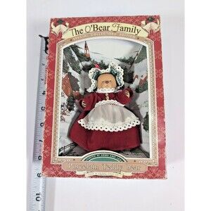 Santa's Workbench‎ Christmas Porcelain Jointed Teddy Bear The O'Bear Family VTG
